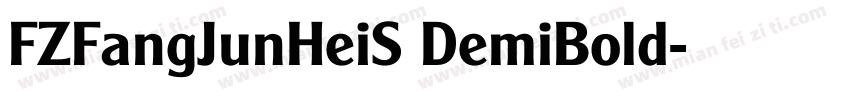 FZFangJunHeiS DemiBold字体转换